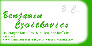 benjamin czvitkovics business card